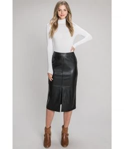 Ms. Meri Mak Ezra Midi Skirt - Black