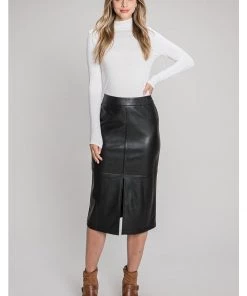 Ms. Meri Mak Ezra Midi Skirt - Black