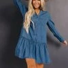 Ms. Meri Mak Aadi Chambray Denim Dress Shop Sale- 2021 Collection