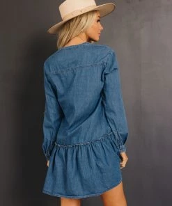Ms. Meri Mak Aadi Chambray Denim Dress Shop Sale- 2021 Collection