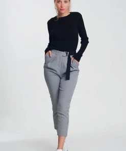Ms. Meri Mak Hélène Bodycon Fit Ribbed Sweater