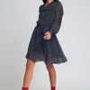 Ms. Meri Mak Delph Ruffle Trim Polka Dot Dress Shop Sale- 2021 Collection