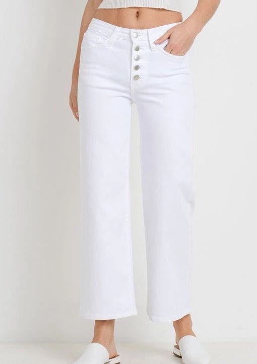Ms.Meri Mak Odile White Denim Jean Trousers