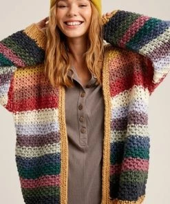 Ms. Meri Mak Cardigans & Blazers Lana Rainbow Cardigan