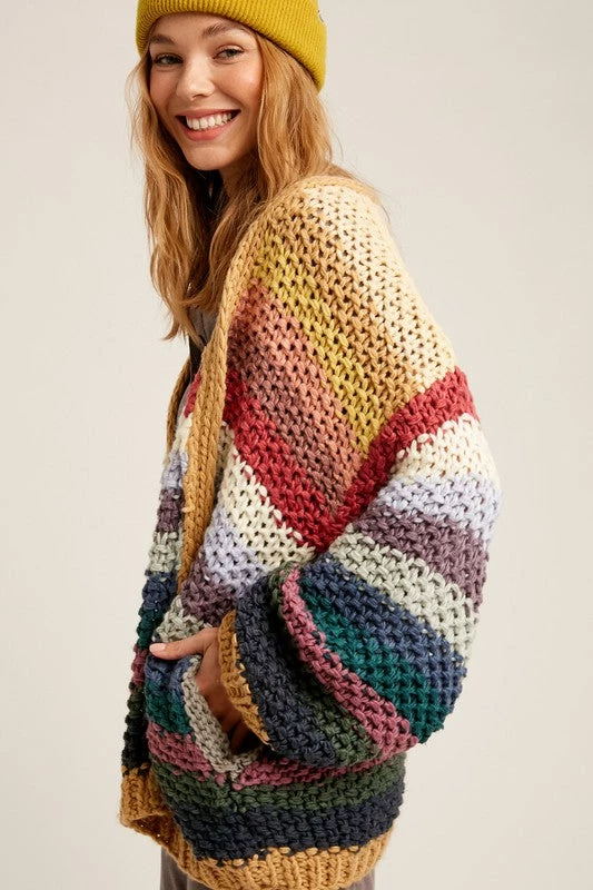 Ms. Meri Mak Cardigans & Blazers Lana Rainbow Cardigan