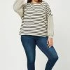 Hayden Shirts & Tops Charles Contrast Stripe Knit Top - Curve