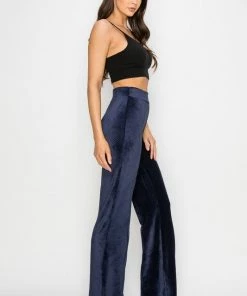 Ms. Meri Mak Paloma Luxe Lounge Brushed Velvet Black Pant New Arrivals