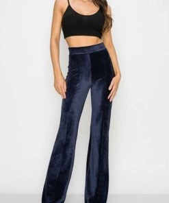 Ms. Meri Mak Paloma Luxe Lounge Brushed Velvet Black Pant New Arrivals