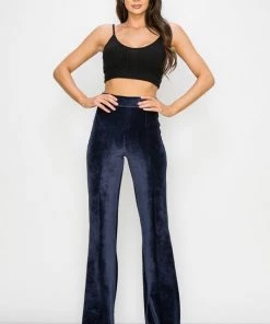 Ms. Meri Mak Paloma Luxe Lounge Brushed Velvet Black Pant New Arrivals