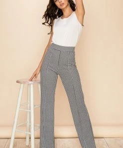 Ms. Meri Mak Pascual Luxe Lounge Houndstooth Print Pant