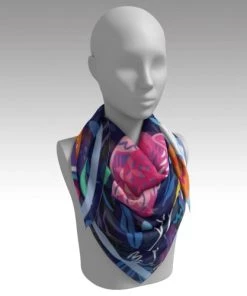 Ms. Meri Mak Silk Robes & Scarves Oiseaux Art Silk Scarf