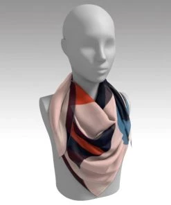 Ms. Meri Mak Gabriel Abstract Scarf Silk Robes & Scarves