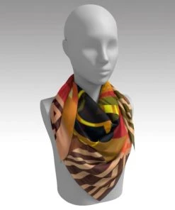 Ms. Meri Mak Silk Robes & Scarves Lord Kpuri Portrait Silk Scarf