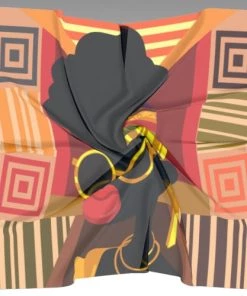 Ms. Meri Mak Silk Robes & Scarves Lord Kpuri Portrait Silk Scarf