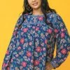 Ms. Meri Mak Cais Plus Size Floral Smock Top