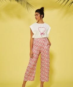Lolitas & L New Arrivals Red Floral Trousers