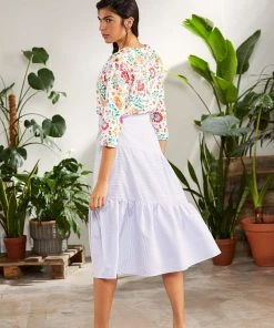 Lolitas & L New Arrivals Red & White Pinstripe Skirt