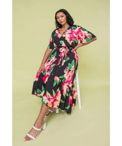 Ms. Meri Mak Amarine Plus Size Floral Woven Maxi Dress New Arrivals
