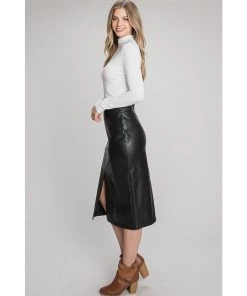 Ms. Meri Mak Ezra Midi Skirt - Black