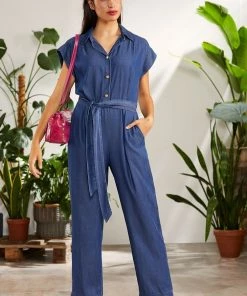 Lolitas & L Madu Denim Stone Wash Jumpsuit New Arrivals