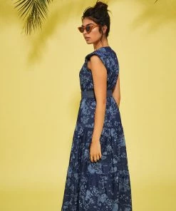 Lolitas & L New Arrivals Alfeu Denim Floral Maxi Dress