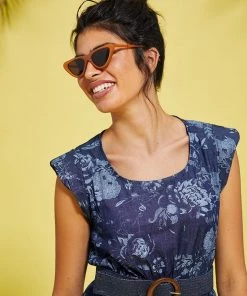 Lolitas & L New Arrivals Alfeu Denim Floral Maxi Dress