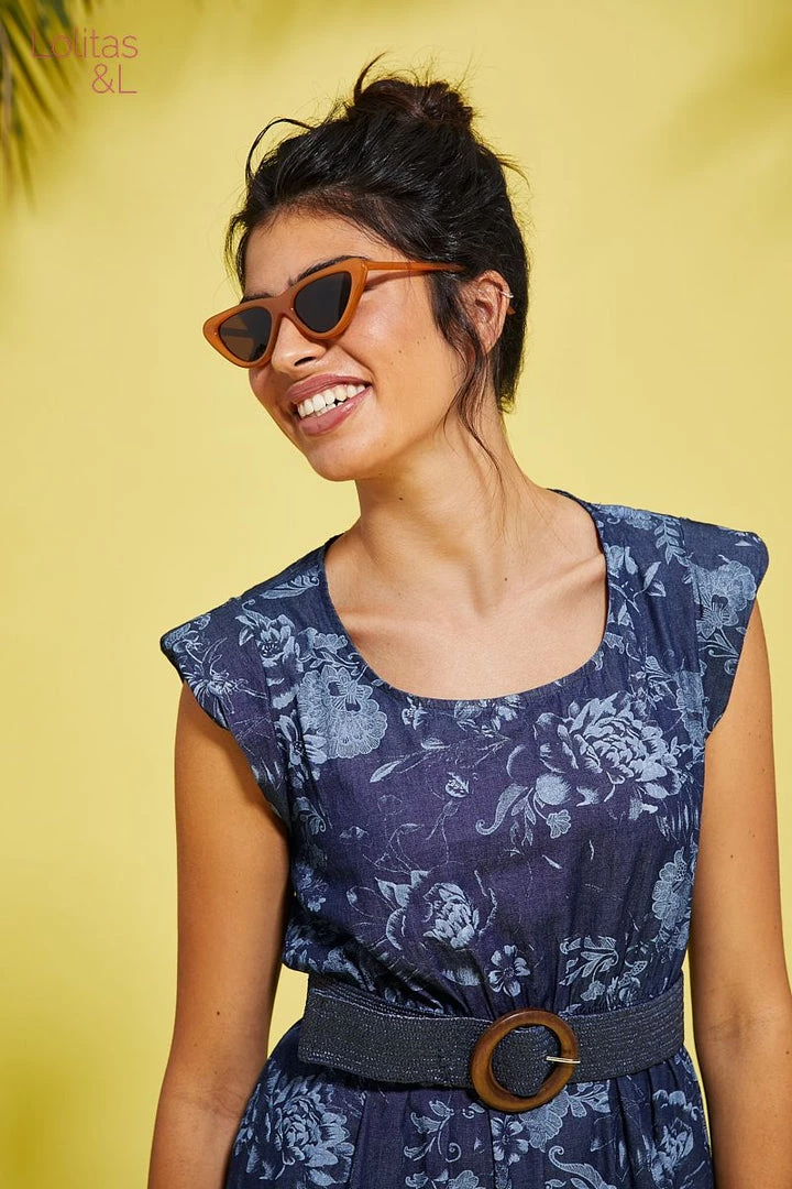 Lolitas & L New Arrivals Alfeu Denim Floral Maxi Dress