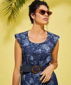 Lolitas & L New Arrivals Alfeu Denim Floral Maxi Dress