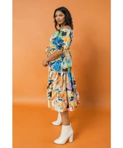Ms. Meri Mak New Arrivals Aceline Plus Size Artful Midi Dress
