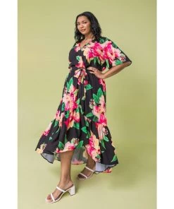 Ms. Meri Mak Amarine Plus Size Floral Woven Maxi Dress New Arrivals