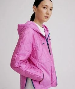 Nikki Jones Samone Quilted Mixed Media Jacket With Side Zips New Arrivals