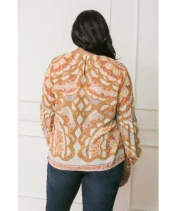 Ms. Meri Mak Cachi Plus Size Mosaic Top