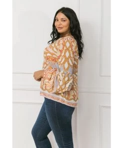 Ms. Meri Mak Cachi Plus Size Mosaic Top