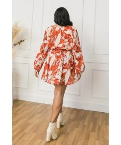 Ms. Meri Mak Acadia Plus Size Floral Mini Dress New Arrivals
