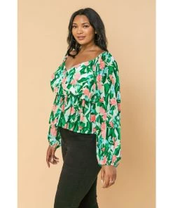 Ms. Meri Mak New Arrivals Cadilyn Plus Size Floral Top