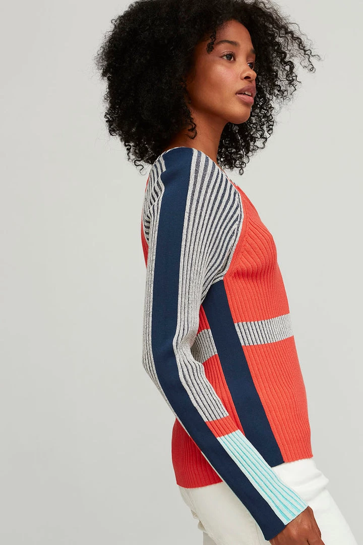 Aldo Martins Plume Orange & Charcoal Zip Cardigan New Arrivals