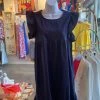VLT's Aldo Cotton Poplin Navy Dress New Arrivals