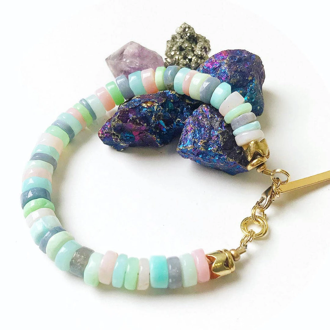 Etymology Jewelry Opal Candy Bracelet Hand-Made Accessories