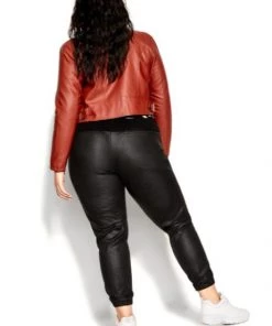 Ms. Meri Mak Bottoms Parnel Vegan Leather Joggers – Plus