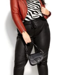 Ms. Meri Mak Bottoms Parnel Vegan Leather Joggers – Plus