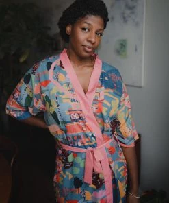 Silk Robes & Scarves Silk Kimono Minimundo By Santiago Paredes