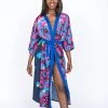 Silk Kimono Robe Crisantemo By Santiago Paredes Silk Robes & Scarves