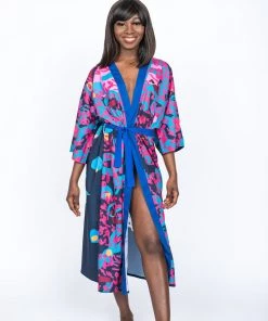 Silk Kimono Robe Crisantemo By Santiago Paredes Silk Robes & Scarves