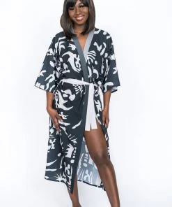 Silk Kimono Polynecia By Santiago Paredes Silk Robes & Scarves