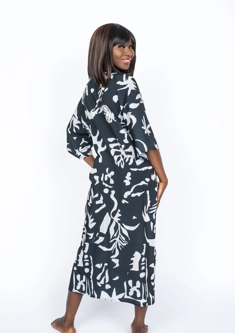 Silk Kimono Polynecia By Santiago Paredes Silk Robes & Scarves