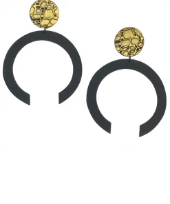 Ms. Meri Mak Hand-Made Accessories Evelia 3/4 Hoop Earrings