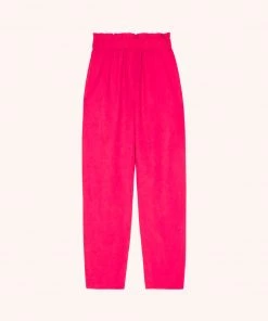 FRNCH New Arrivals Phanelie Hot Pink Straight Leg Pants