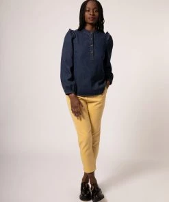 FRNCH Shop Sale- 2021 Collection Cabris Blue Marine Top