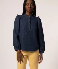 FRNCH Shop Sale- 2021 Collection Cabris Blue Marine Top