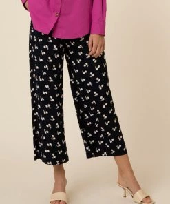FRNCH Gaby Wide Leg Cherry Trouser